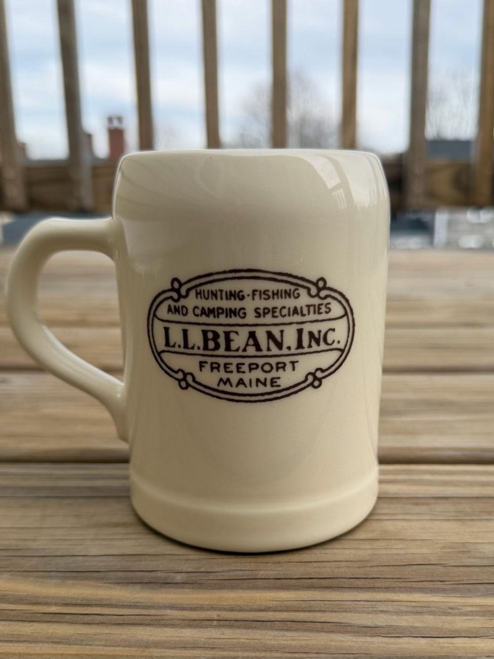 Vintage L.L. Bean, Inc. Cream Stoneware Mug, New